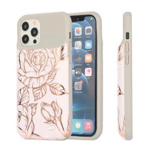 White & Gold Metallic Floral Ultra Battery Case